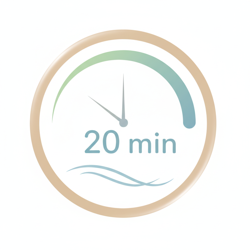 icone Horloge “20 min” ou respiration