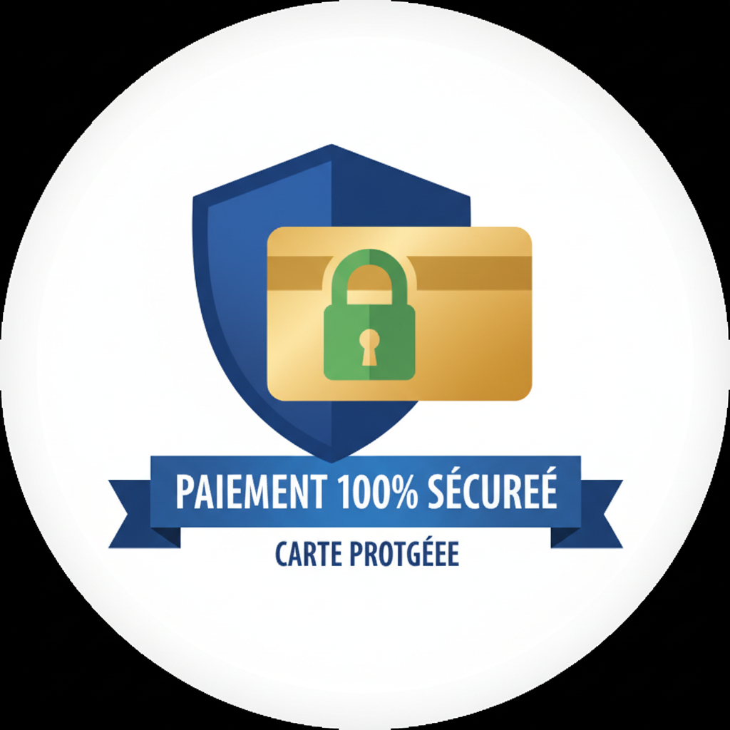 icone Paiement 100 % sécurisé Carte bancaire & paiement protégé (français)